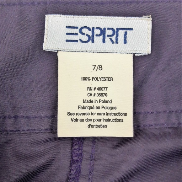Vintage Esprit Skirt Panel Full Button Front Soft Purple A Line Pocket Flaps 8 - Picture 3 of 4